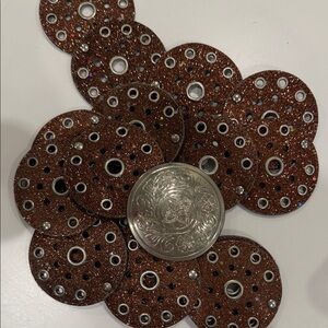 Brown Glittery Belt with Silver Accent